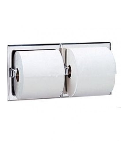 BOBRICK  B697 Double Toilet Roll Holder Recessed No Hoods