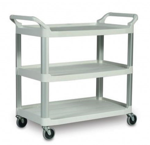 Rubbermaid Xtra 4091 Utility Cart 3 Shelf Open Sided