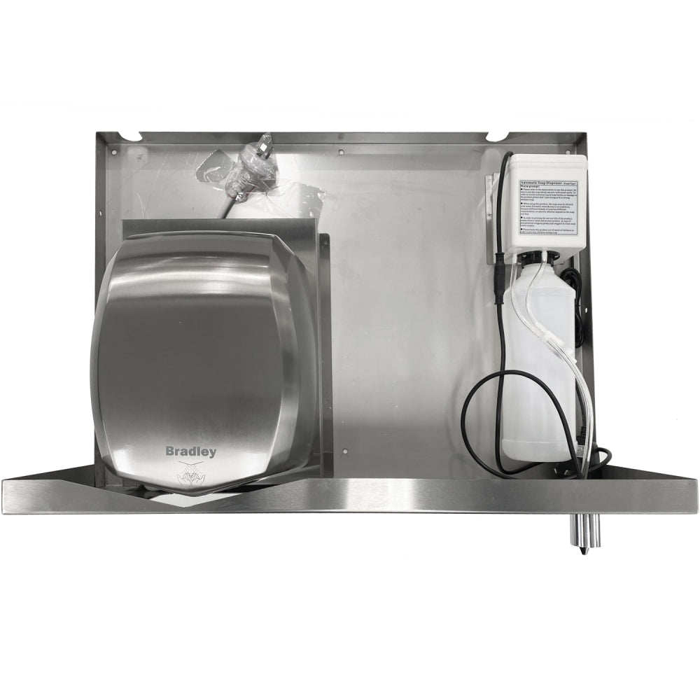 Bradley 726-FSH Behind Mirror Foam Soap Dispenser and Hand Dryer