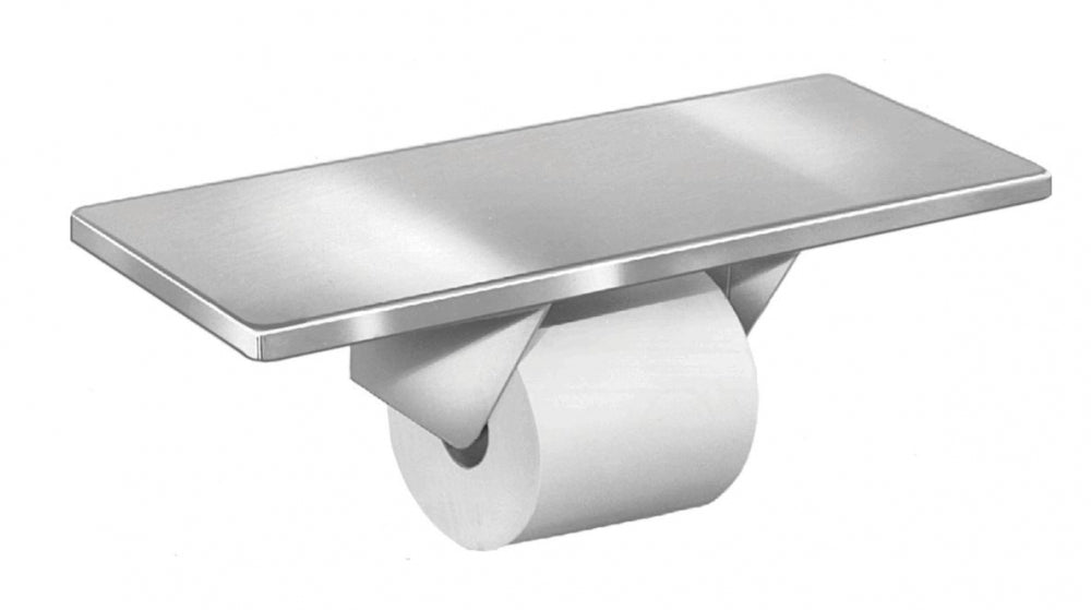 Bradley  5262 Single Toilet Roll Holder with Shelf
