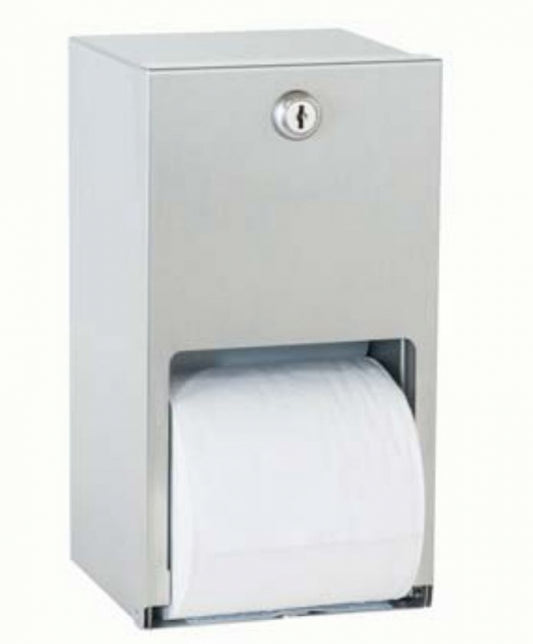 Bradley  5402 Double Toilet Roll Dispenser Lockable