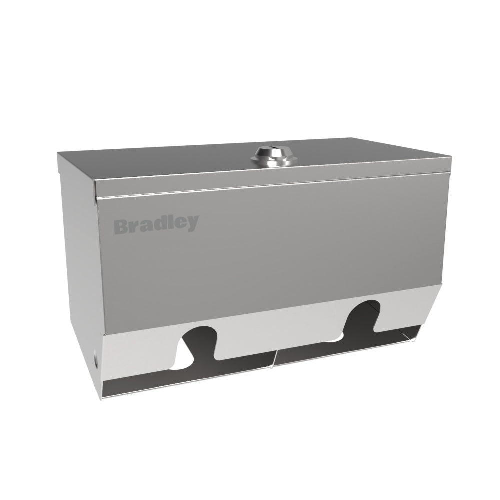 Bradley 54412 Dual Toilet Roll Dispenser Lockable