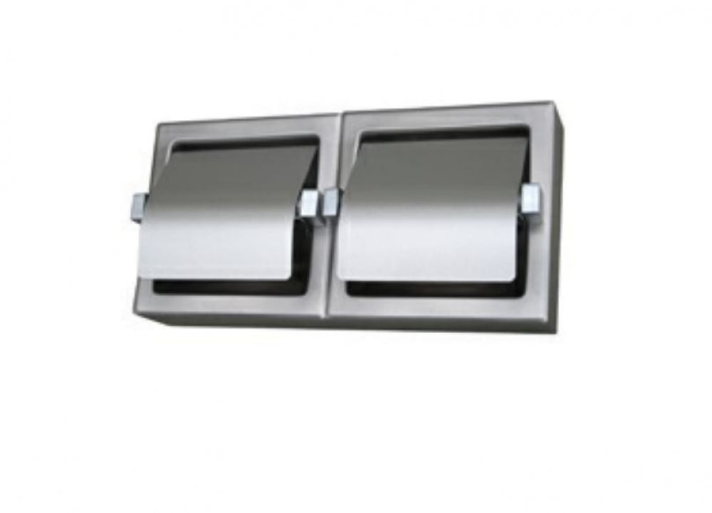 Metlam ML263 Double Toilet Roll Holder Surface Mounted with hoods