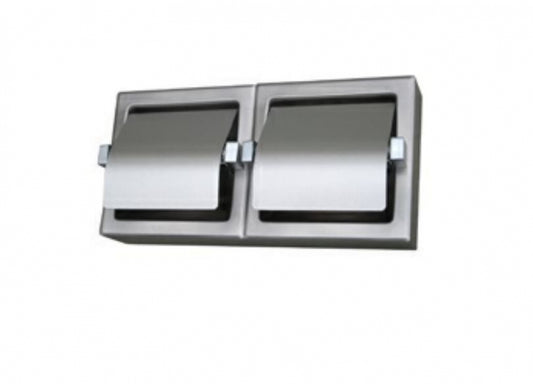 Metlam  ML263 Double Toilet Roll Holder Surface Mounted with hoods