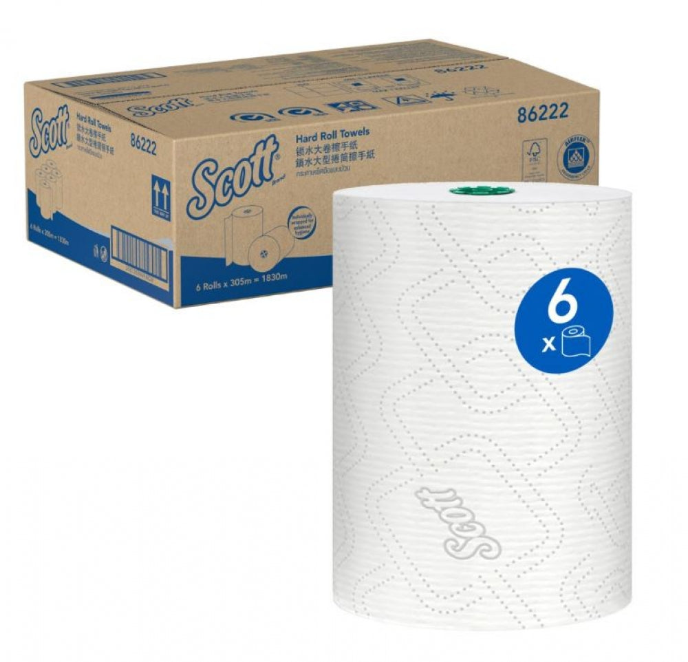 Scott  86222 Printed Hard Roll Paper Towel 305m