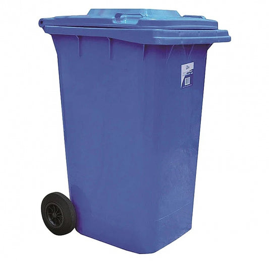 Edco  19400 Heavy Duty Bin With Wheels 240 Litre Blue