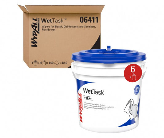 Wypall Wettask  6411 Critical Clean Wipers with Bucket