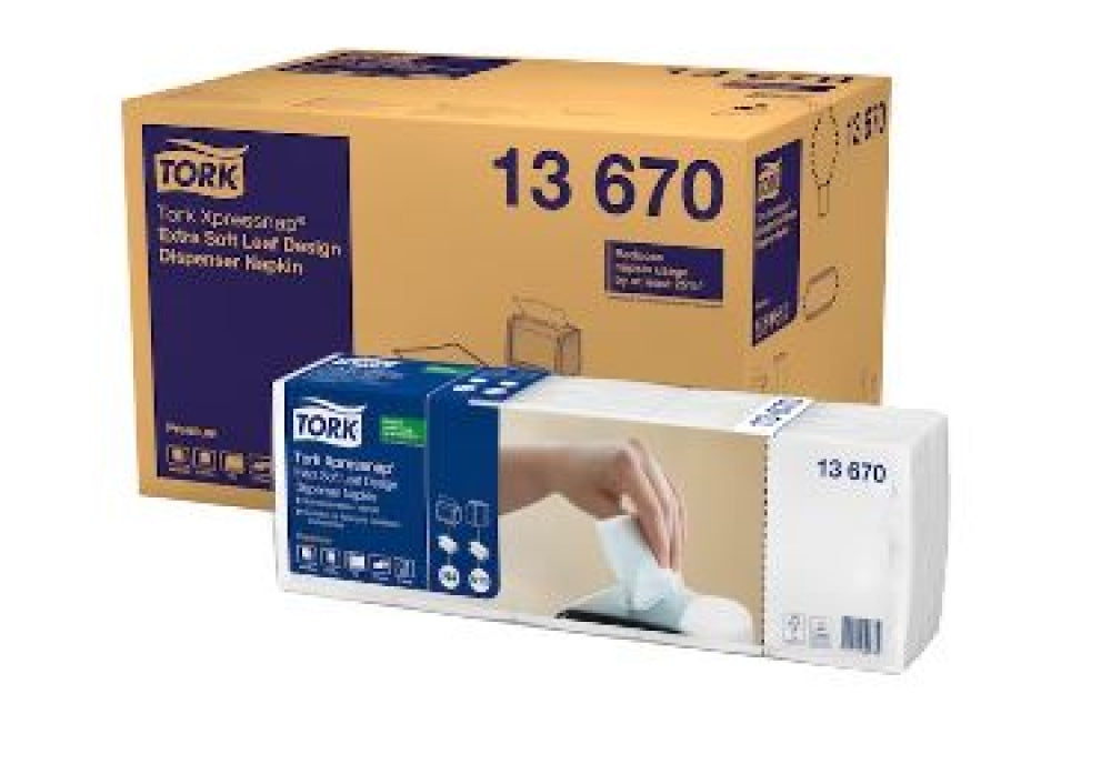 TORK N4 Xpressnap 13670 Napkins Extra Soft Leaf Design