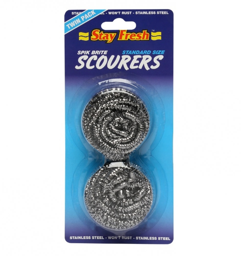 Edco Spikbrite 18264 Twin Pack Scourer StayFresh