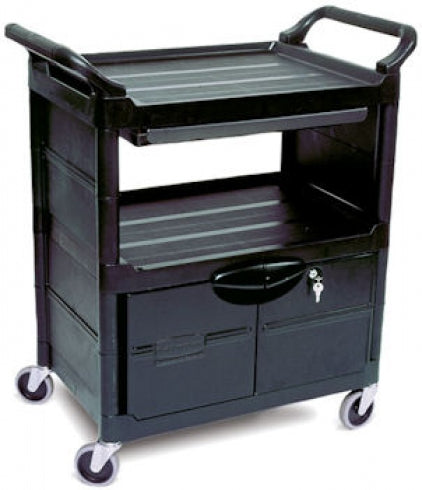 Rubbermaid  3457 Utility Cart with Lockable Doors