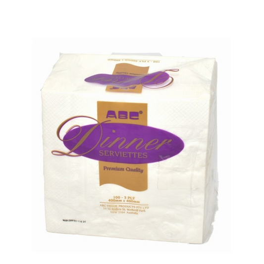 ABC Premium  3 Ply Dinner Serviettes