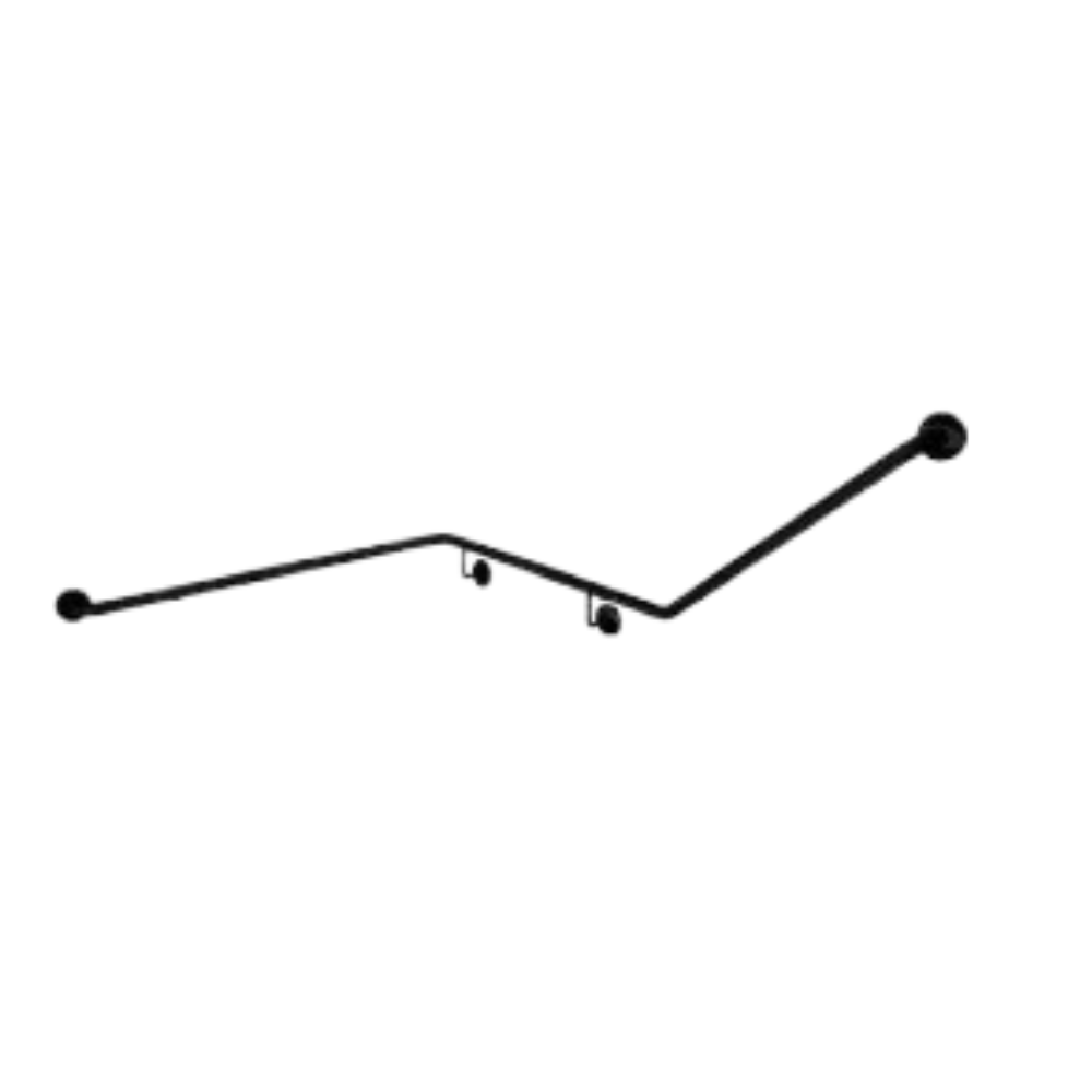 Bradley 832-MB Corner Toilet Grab Rail 45 Degree Left Hand