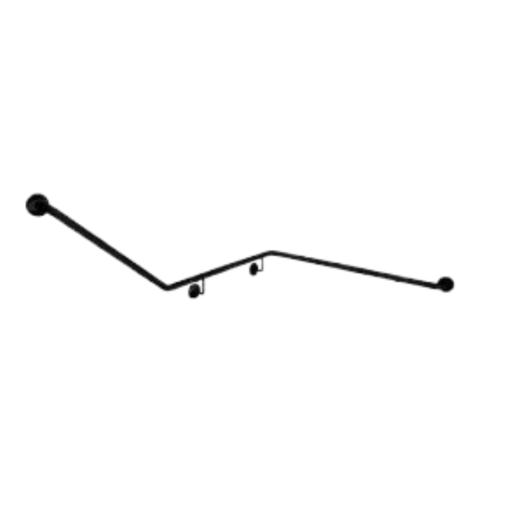 Bradley 832-MB Corner Toilet Grab Rail 45 Degree Right Hand