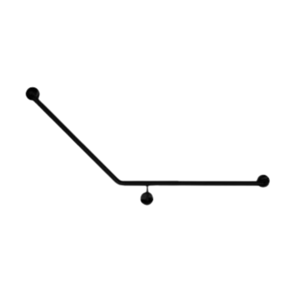 Bradley 832-MB Toilet Grab Rail 45 Degree Left Hand