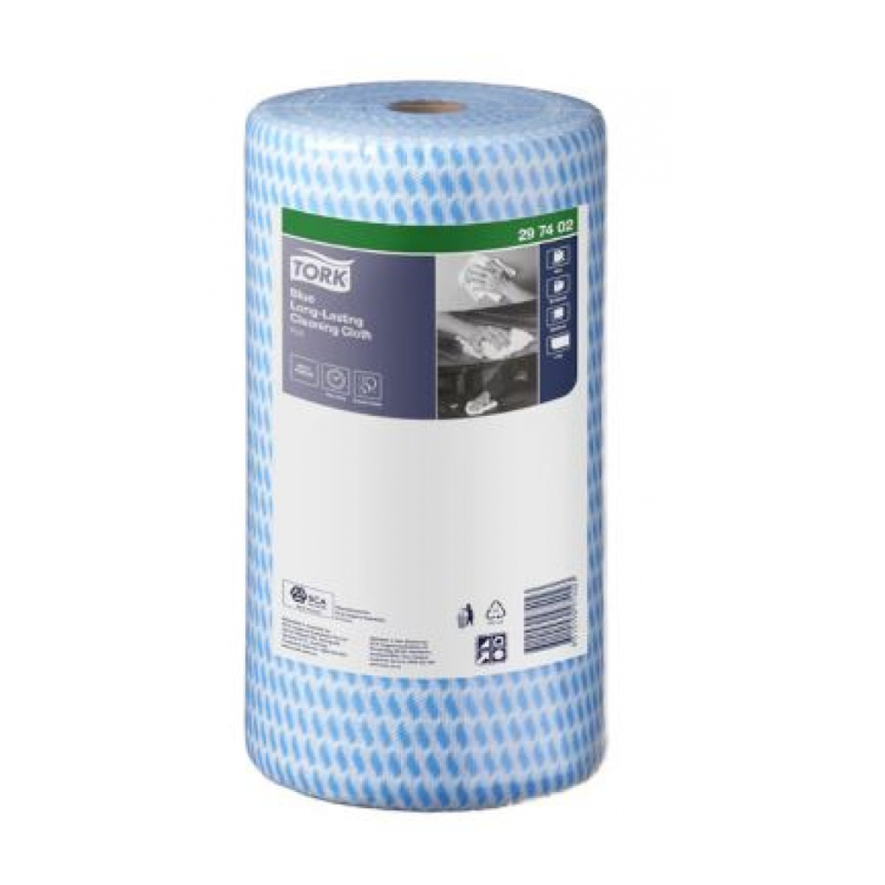TORK 297402 Blue Cloth Roll Heavy Duty