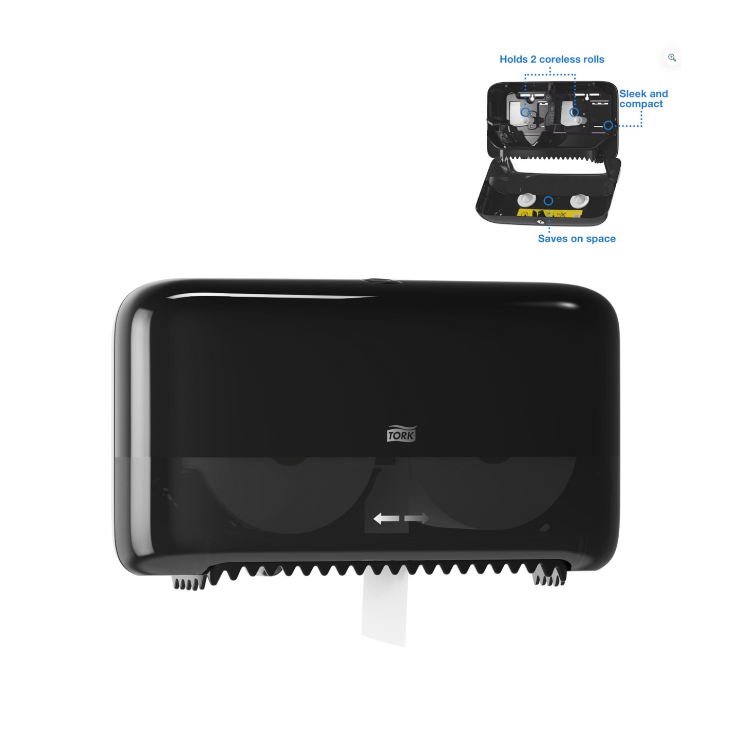 TORK T7 Elevation 558048 Coreless Midsize Toilet Roll Dispenser