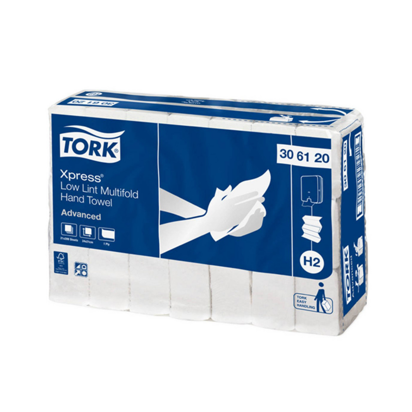 TORK H2 Xpress Advanced   306120 Low-Lint Multifold Hand Towel Slimline