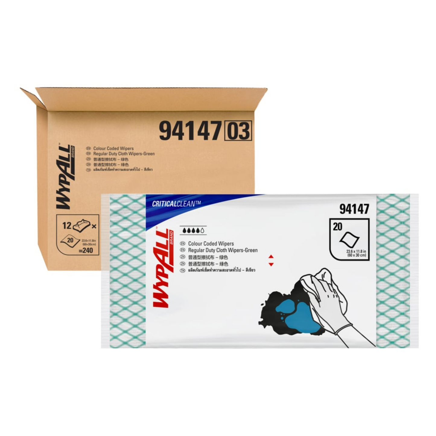 Wypall CriticalClean Regular Duty Cloth Wipers