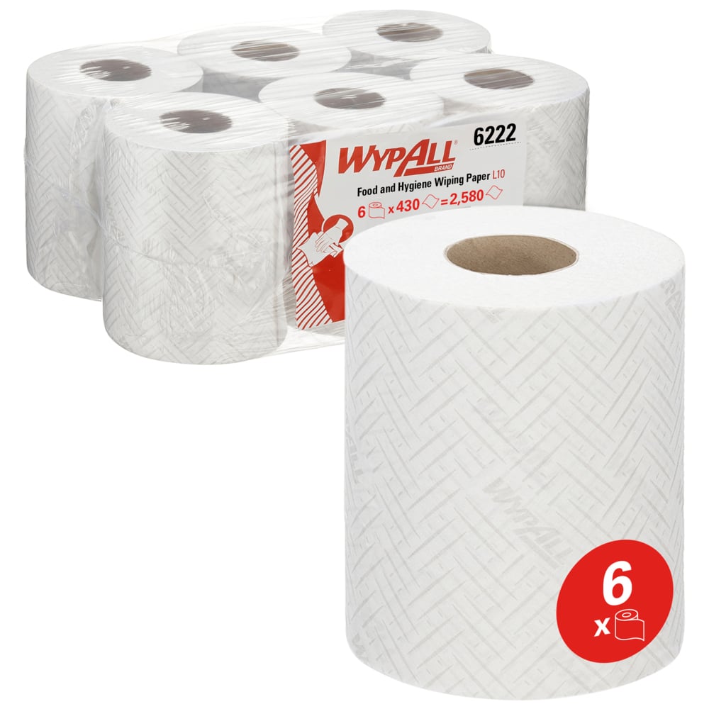 Wypall Reach L10  6222 Service and Retail Wiping Paper Centrefeed