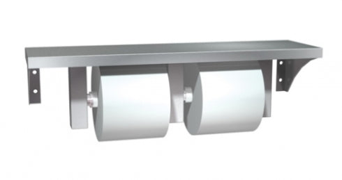 JD MACDONALD  0697-GAL Double Toilet Roll Holder with Shelf