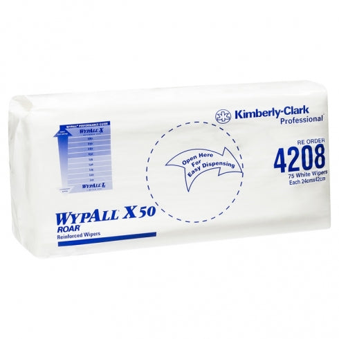 Wypall  X50 Single Sheet Wipers 600 Wipers