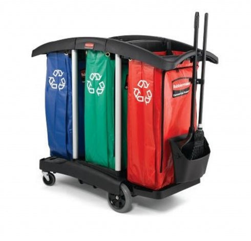 Rubbermaid  9T92 Cleaning Cart Triple Capacity