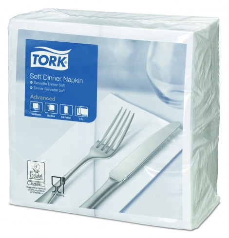 TORK Edge Emboss  477579 Dinner Napkin 8 Fold 3 Ply