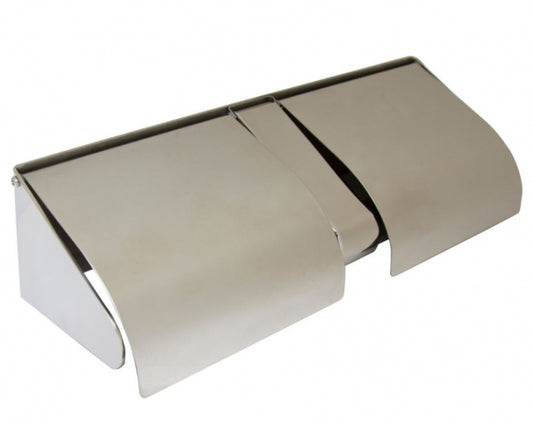 Metlam  ML271 Double Toilet Roll Holder Lockable and Hooded