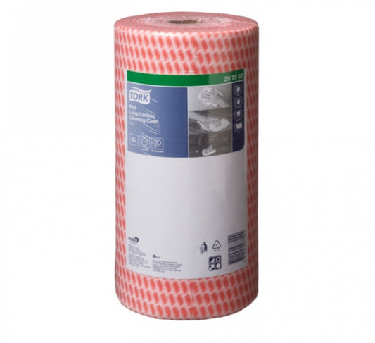 TORK  297702 Red Cloth Roll Heavy Duty