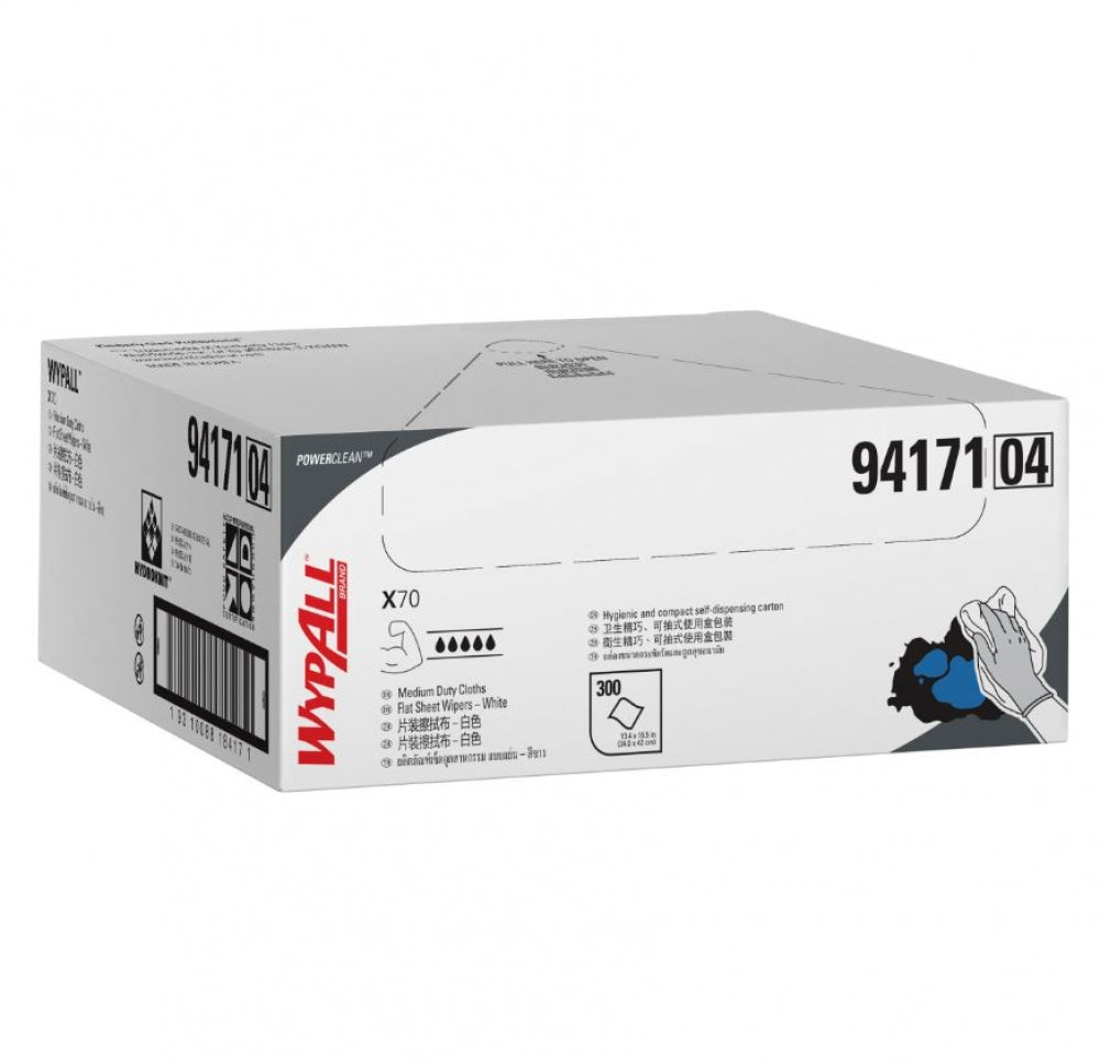 Wypall PowerClean  X70 Single Sheet Wipers