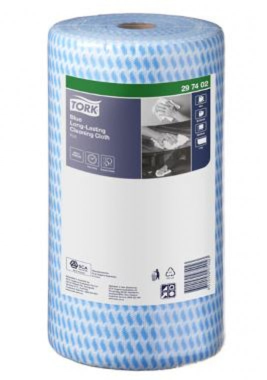 TORK  297402 Blue Cloth Roll Heavy Duty