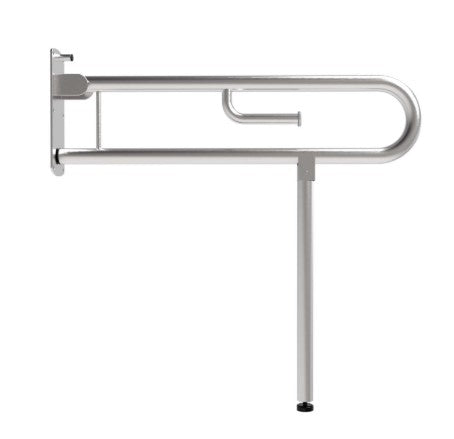Bradley  812-102-AT Bariatric Drop Down Grab Rail with Leg and Toilet Roll Holder