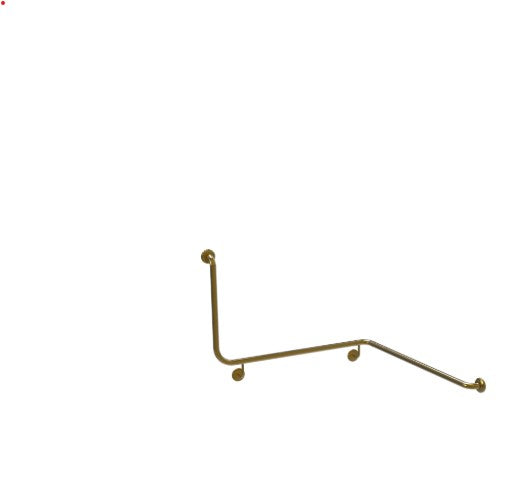 Bradley  832-PVD-BB Corner Toilet Grab Rail 90 Degree Right Hand