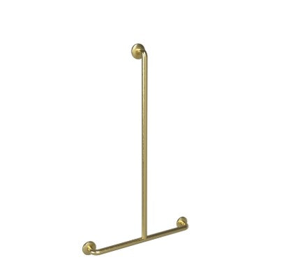 Bradley  832-PVD-BB Shower T-Bar Grab Rail Centre Fix