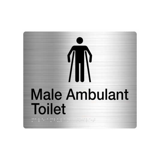 BEST BUY  MAT Male Ambulant Toilet Sign Braille
