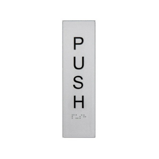 BEST BUY  Vertical Push Entry Sign Braille