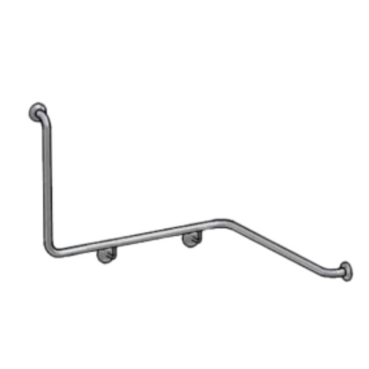 Bradley  832 Corner Toilet Grab Rail 90 Degree Right Hand