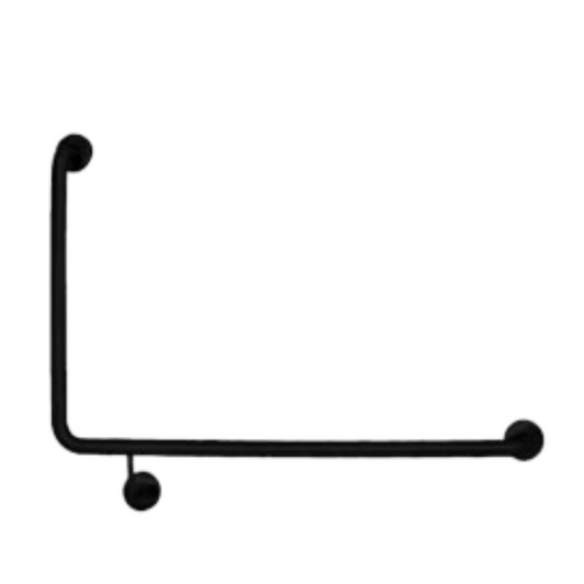 Bradley  832 Toilet Grab Rail 90 Degree Right Hand Black - LAST STOCK