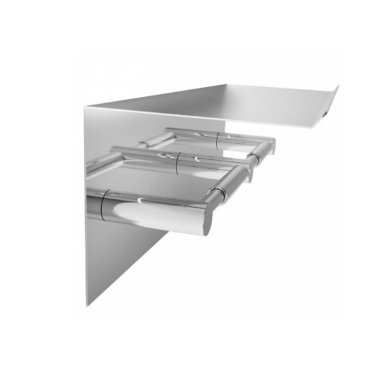 Bradley Regent  R023 Double Toilet Roll Holder with Shelf